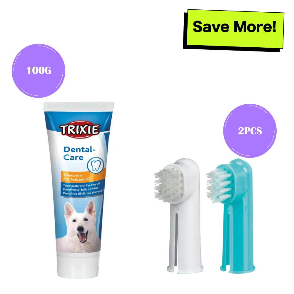 Trixie Toothpaste with Tea Tree Oil and Toothbrush for Dogs