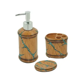 Turquoise Treasure 3 Piece Bathroom Set