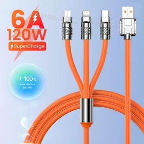 Ultimate Multi-Device Charging Cable: High-Speed Solution for iPhone, Samsung, Huawei - Fast Charge Compatible