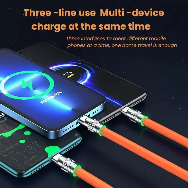 Ultimate Multi-Device Charging Cable: High-Speed Solution for iPhone, Samsung, Huawei - Fast Charge Compatible