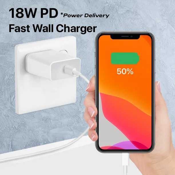 USB-C Charger Set, 18W Adaptive Charger For Samsung Galaxy Note 10, New Technology, (Fast Charger Set), Pack of (6 ft Type-C Cable   Adaptive Wall Charger)