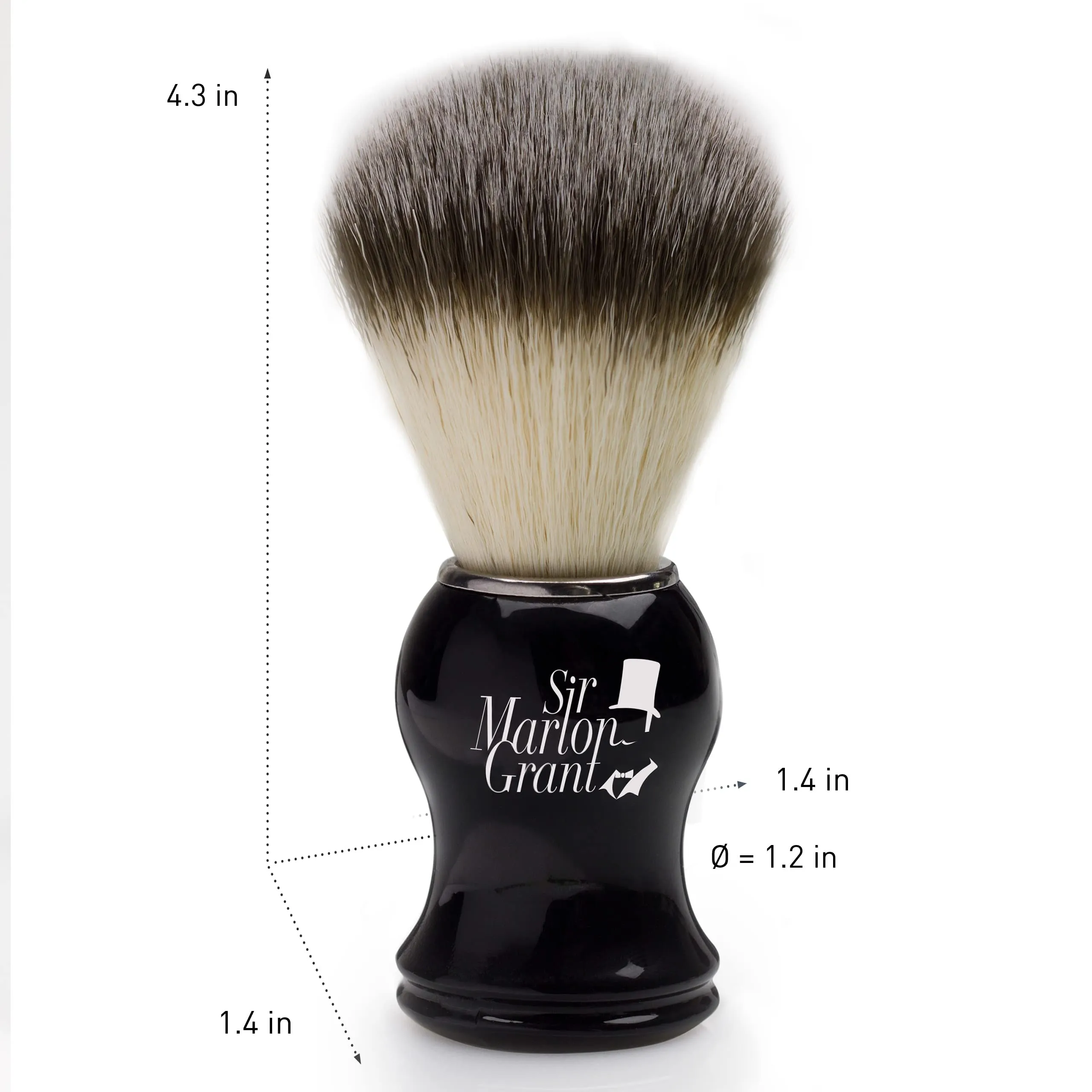 Vegan Shave Brush Gift Case: Premium Vegan Shaving Brush with Badger Hair Imitation