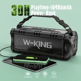 W-KING 50W Wireless Speaker, Loud Wireless, Large Outdoor Portable with Subwoofer for Deep Bass/Power Bank/TF/AUX/NFC/EQ