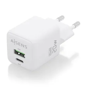 Wall Charger Aisens ASCH-20W2P010-W White 20 W (1 Unit)