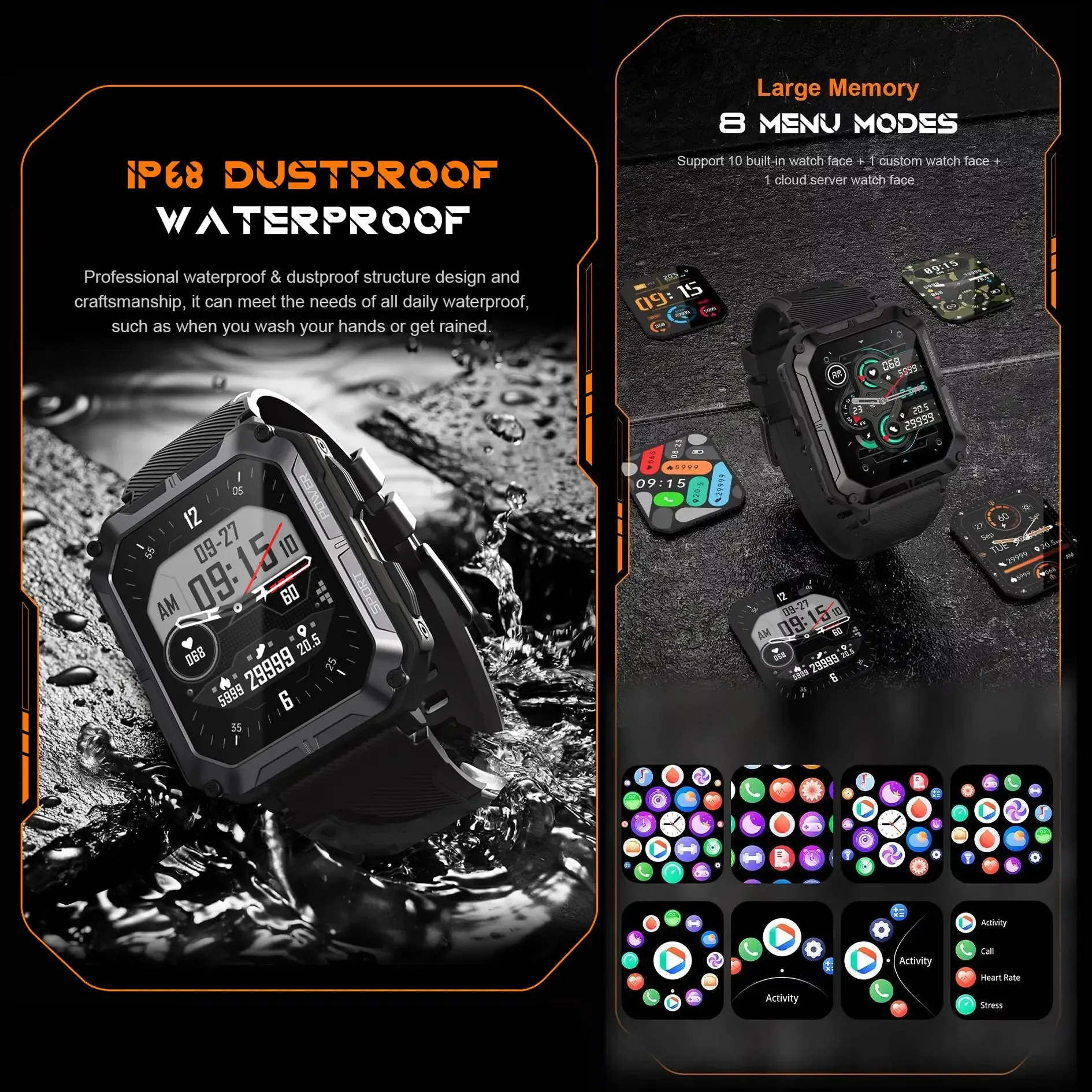 Waterproof All-In-One Active Lifestyle Smart Watch