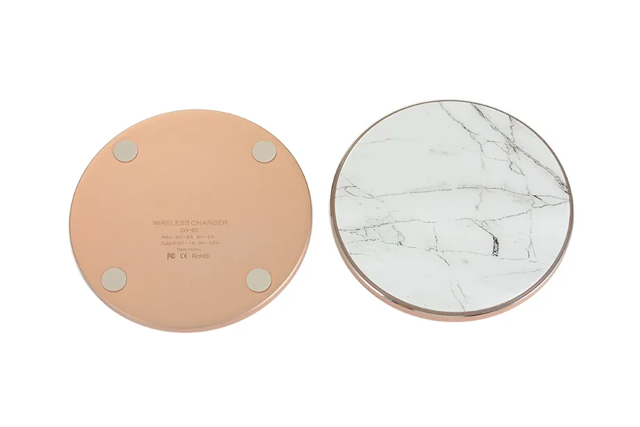 White Marble Wireless Charging Pad