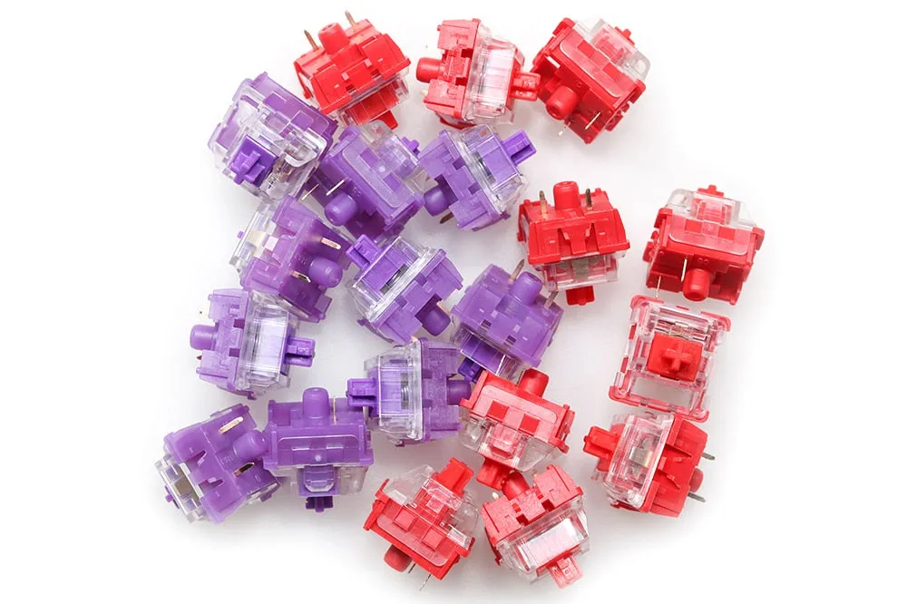 [Wholesale] CIY EVO Switch Evolution Linear Tactile 55g 60g mx stem switch for mechanical keyboard 50m Factory Lubed PC Nylon POK Red Purple