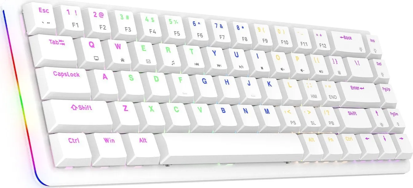 Wired Mechanical Keyboard - Rampage Rebel White