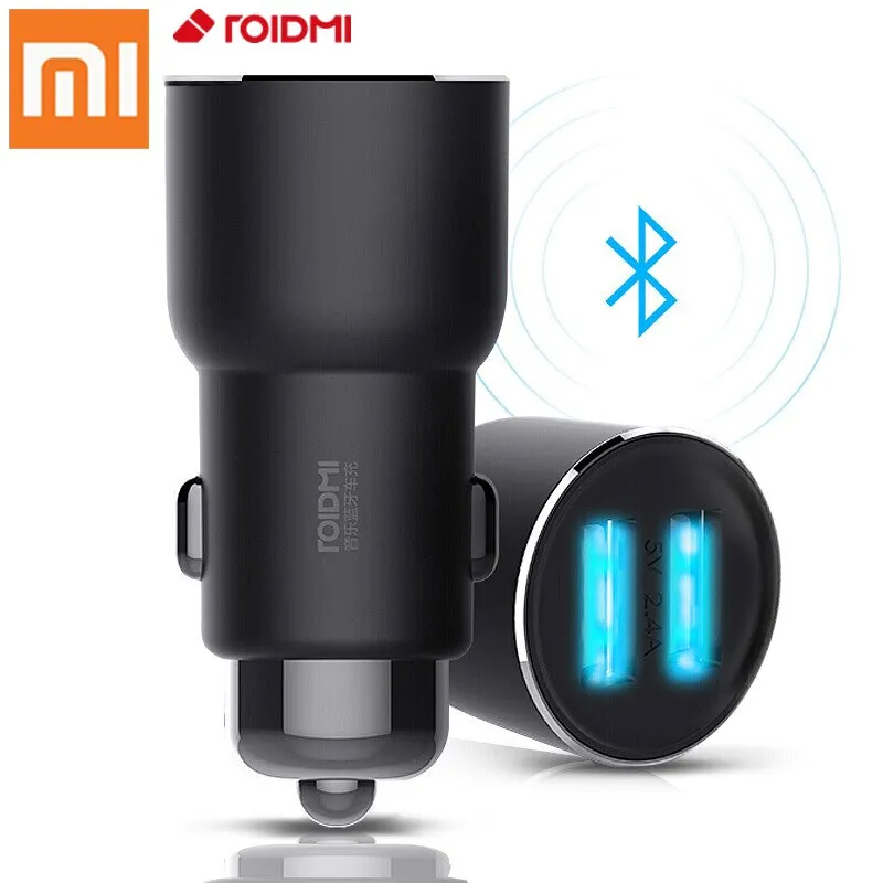 Xiaomi ROIDMI 3S Bluetooth Car Kit Handsfree FM Car Charger USB Charger and AUX car accessories For iPhone Android Smart Control