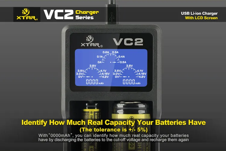 Xtar VC2 USB Li-ion Battery Charger