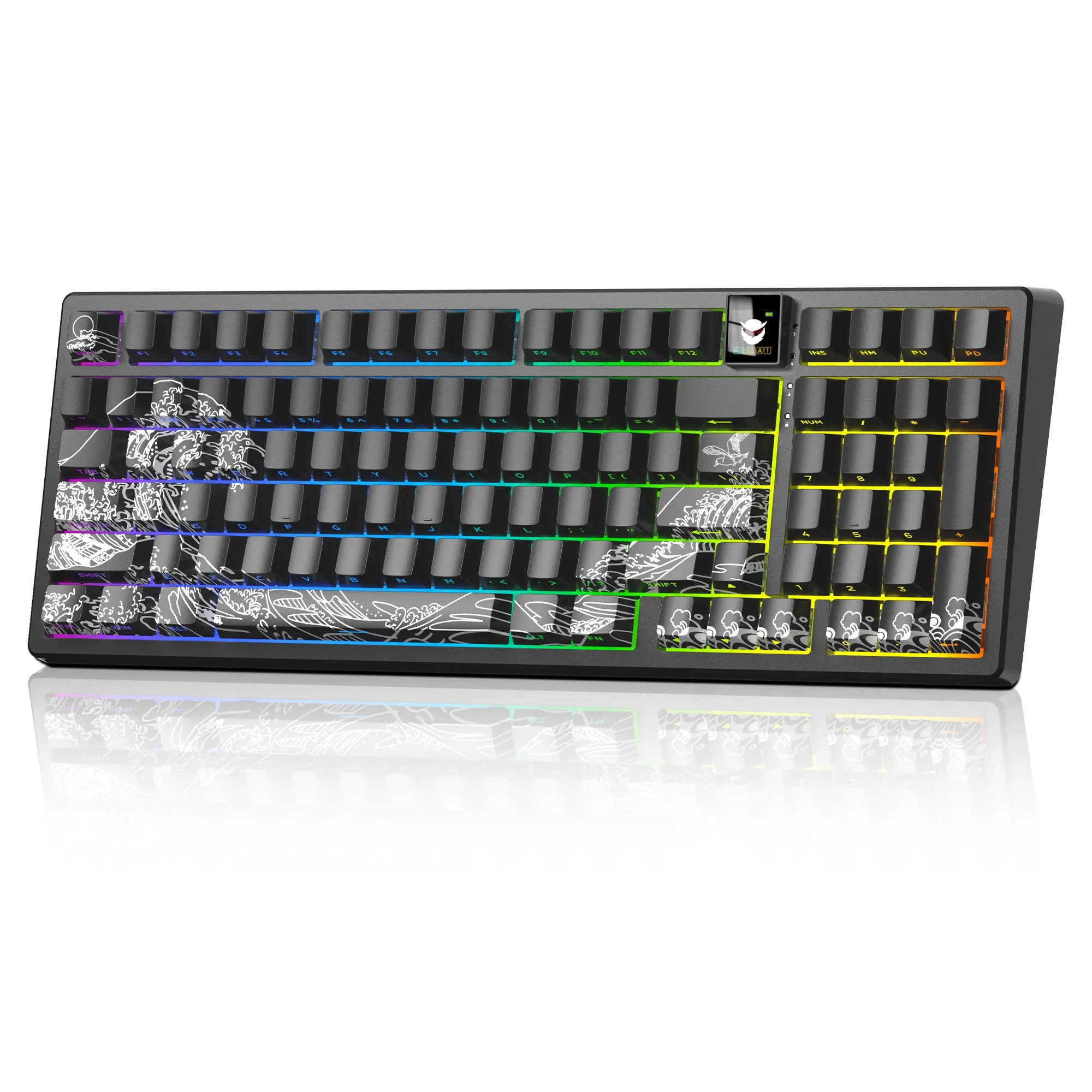 XVX K98 Tri-Mode Smart Display Mechanical Keyboard (Coral Sea/Gundam SEED)