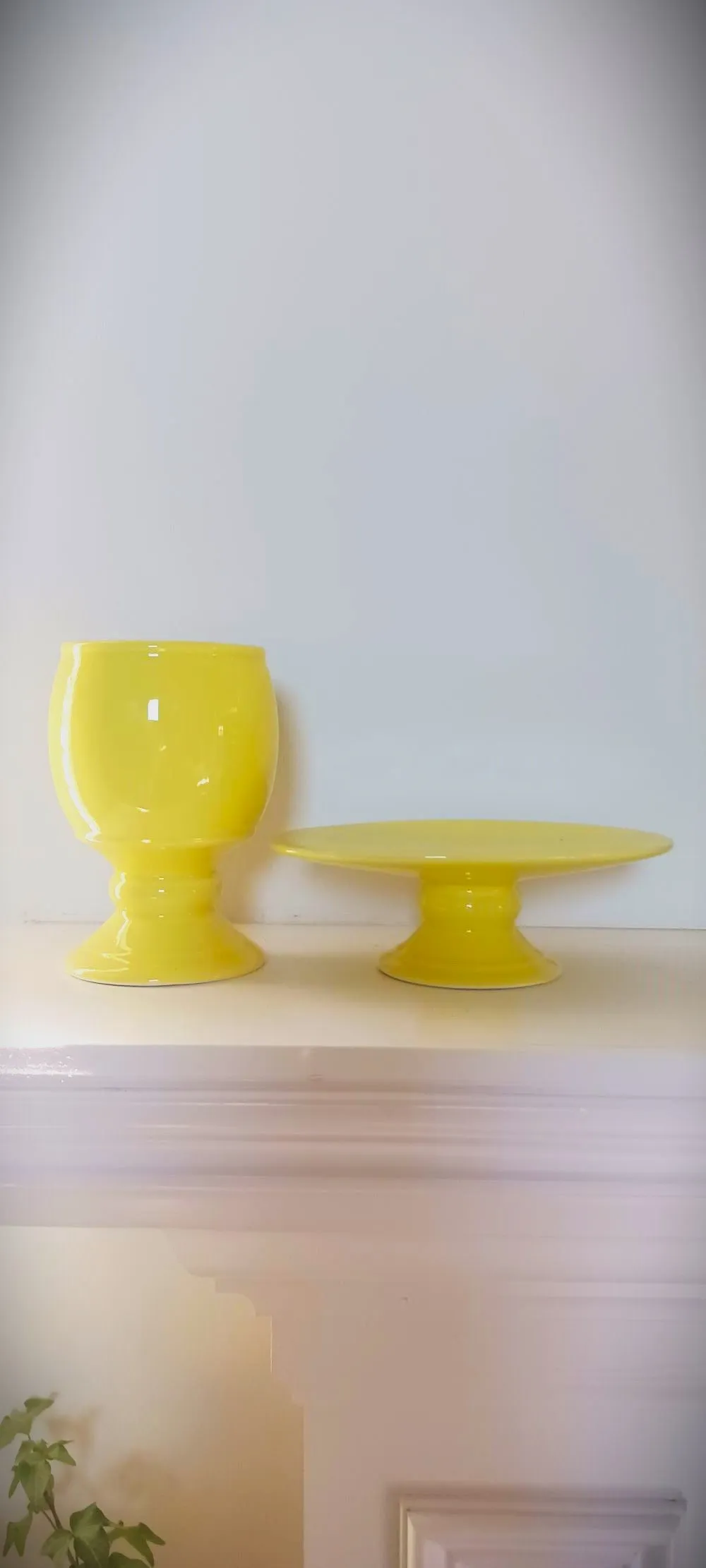 Yellow or Pink Ceramic Bathroom Accessory Set